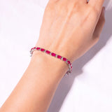 Camilia Ruby Red Tennis Bracelet