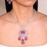 Seraphine Sapphire Pink Necklace Set