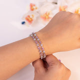 Viora Pink Tennis Bracelet