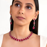 Soleil Ruby Red Necklace Set