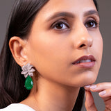 Elara Emerald Green Drop Earrings
