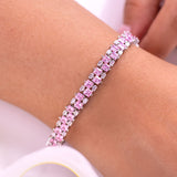 Liana Sapphire Pink Tennis Bracelet