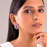Belina Purple Stud Earrings