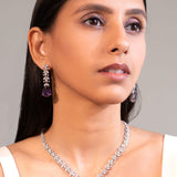 Daphne Amethyst Purple Pendant Set