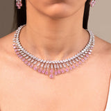 Mirabelle Sapphire Pink Necklace Set