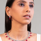 Belle Ruby Red Necklace Set