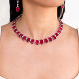 Soleil Ruby Red Necklace Set