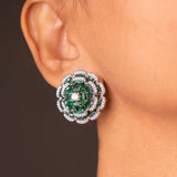Vespara Emerald Green Stud Earrings
