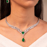 Veloria Emerald Green Necklace Set
