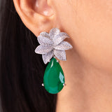 Elara Emerald Green Drop Earrings