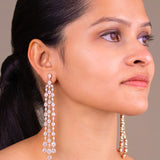 Noira Crystal Rose Gold Diamanté Earrings