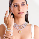 Christina Yellow Layered Necklace Set