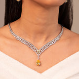 Veloria Sapphire Yellow Necklace Set