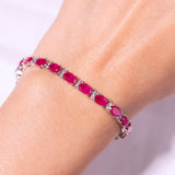 Camilia Ruby Red Tennis Bracelet