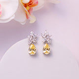 Eliza Yellow Star Drop Earrings