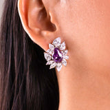 Belina Purple Stud Earrings