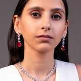 Daphne Ruby Red Pendant Set