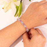 Valena Pink Tennis Bracelet