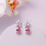 Eliza Pink Star Drop Earrings