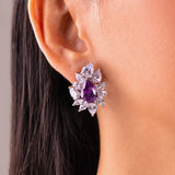 Belina Purple Stud Earrings