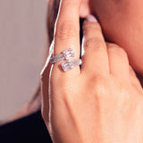 Zarah White Diamante Ring