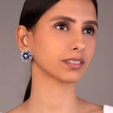 Vespara Sapphire Blue Stud Earrings