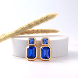 Zyra Blue Drop Earrings