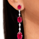 Soleil Ruby Red Necklace Set