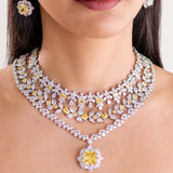 Christina Yellow Layered Necklace Set