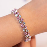 Viora Pink Tennis Bracelet