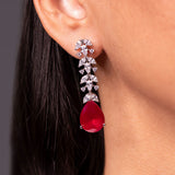 Daphne Ruby Red Pendant Set