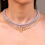 Mirabelle Sapphire Yellow Necklace Set