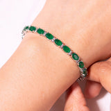 Camilia Emerald Green Tennis Bracelet