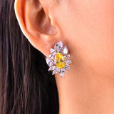 Belina Yellow Stud Earrings