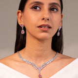 Veloria Sapphire Pink Necklace Set