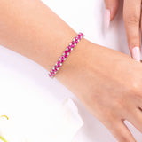 Liana Ruby Pink Tennis Bracelet
