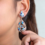Phoenix Blue Enamel Earrings