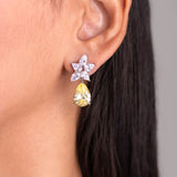 Eliza Yellow Star Drop Earrings