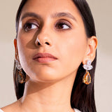 Solara Citrine Orange Drop Earrings
