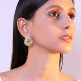 Ornelle Yellow Stud Earrings