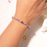 Kayla Sapphire Pink Tennis Bracelet