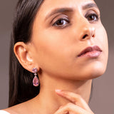 Alina Pink Drop Earrings