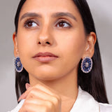Ashley Sapphire Blue Stud Earrings