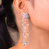 Eliora Silver Diamanté Earrings