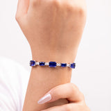 Kaira Sapphire Blue Tennis Bracelet