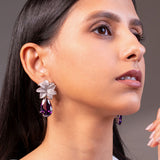 Elara Purple Drop Earrings