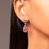 Alina Pink Drop Earrings
