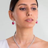 Emily Ruby Red Pendant Set