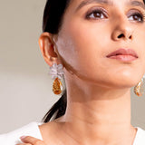 Elara Citrine Orange Drop Earrings