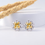 Aster Yellow Stud Earrings